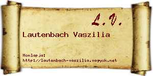 Lautenbach Vaszilia névjegykártya